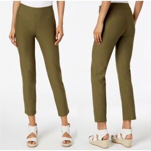 Eileen Fisher Olive Green Slim Fit Pants L